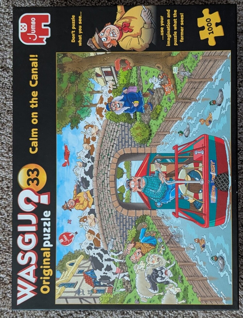 Wasgij Original 33: "Calm on the Canal!" 1000-Piece Mystery Jigsaw Puzzle